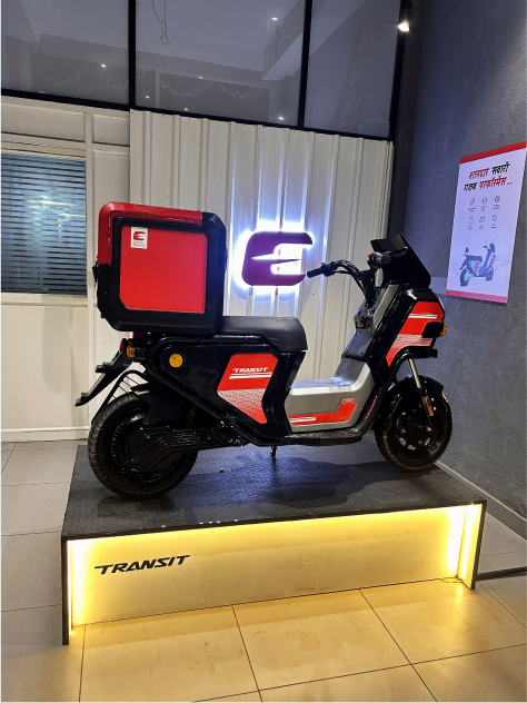 Interior of the Experience Store with electric scooters on display